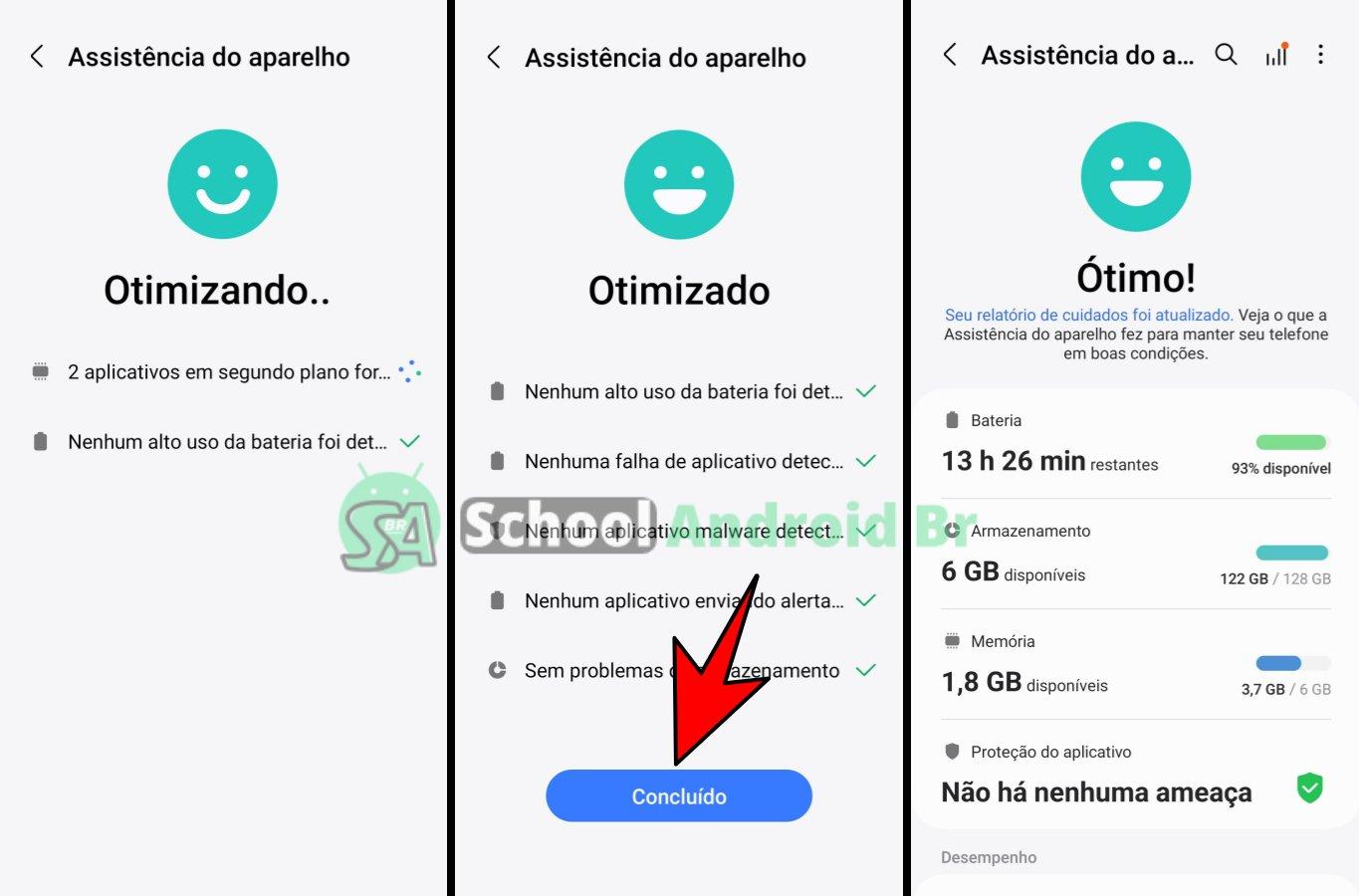 usar função assistência do aparelho e bateria em smartphones samsung