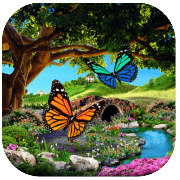 3d butterfly live wallpaper logotipo