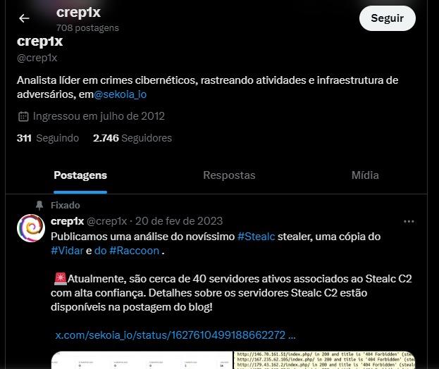 Captura de tela post na rede social X páginas falsas do Reddit