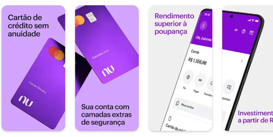 Nubank captura de tela loja Google Play Store