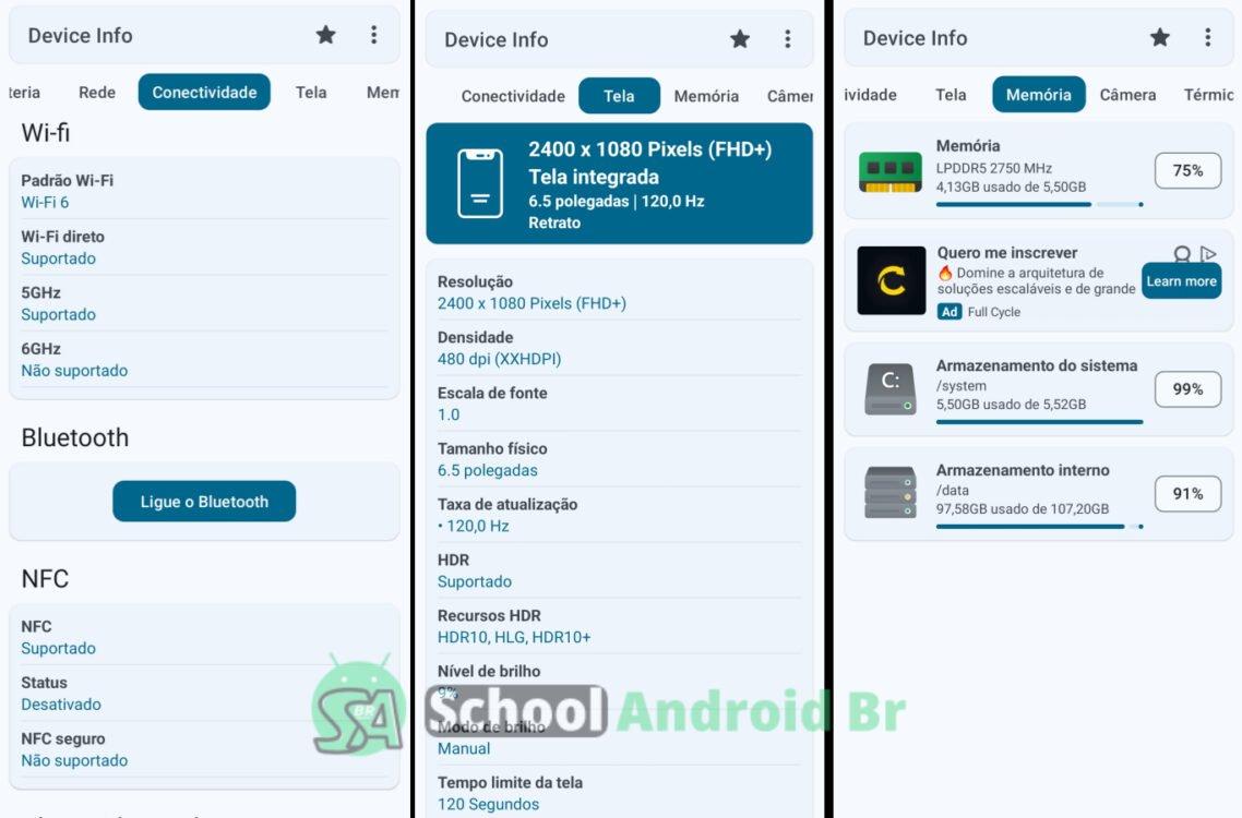 aplicativo device info opções 3