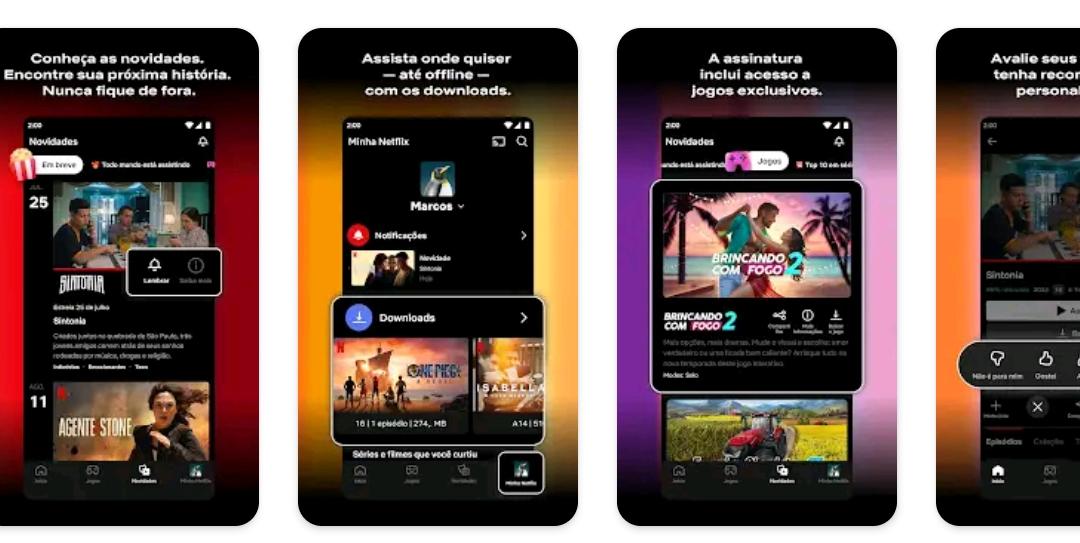 Captura de tela Netflix loja de aplicativos Play Store