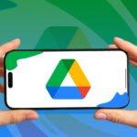 celular com logo do google drive