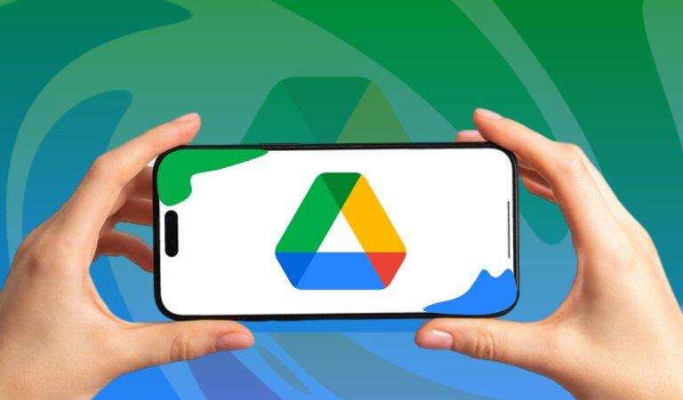 celular com logo do google drive