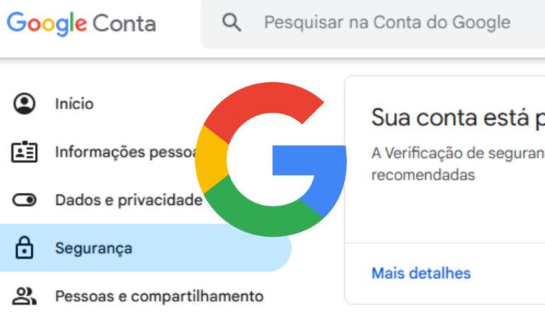 identificar hackeamento na conta google captura de tela