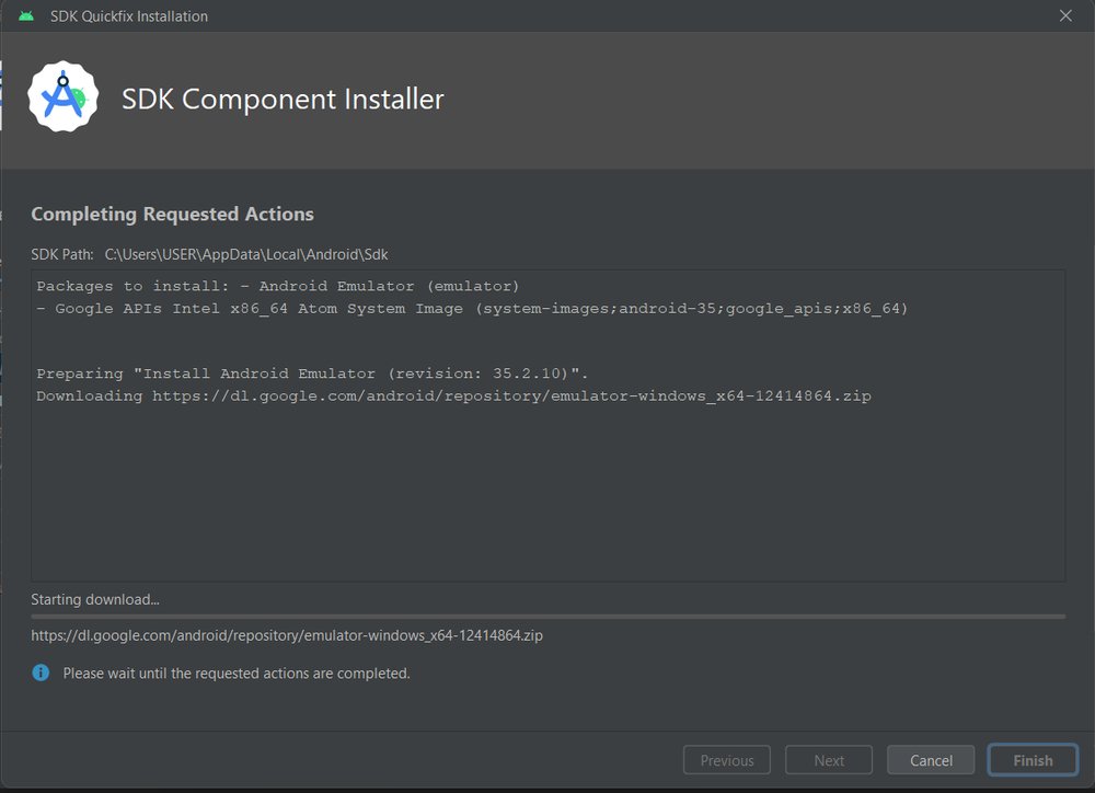 instalador de componentes sdk google android