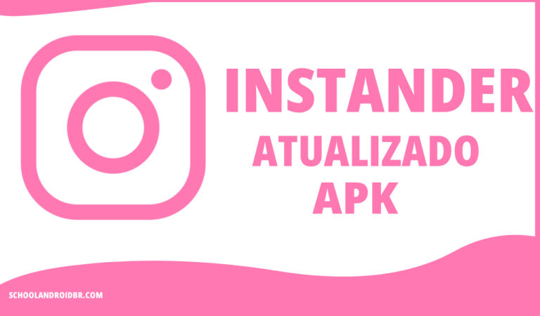 Logotipo grande do APK Instander com cores padrão do aplicativo ao fundo