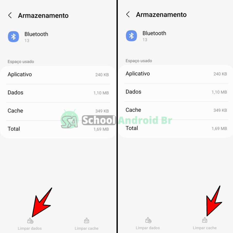 passos para limpar dados e cache android