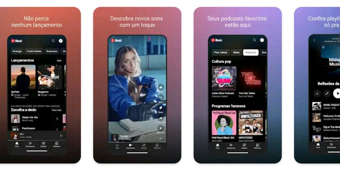 captura de tela YouTube Music loja Google Play