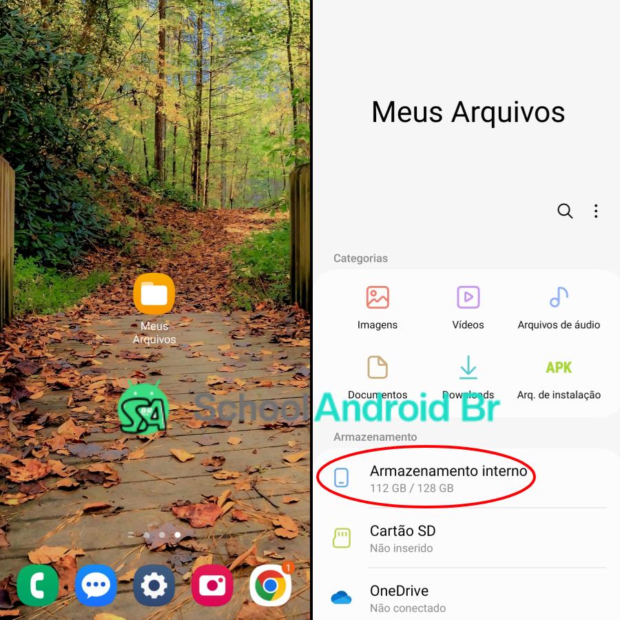 Como limpar a memória do celular: Guia com 7 passos - School Android Br Captura de tela app Meus Arquivos