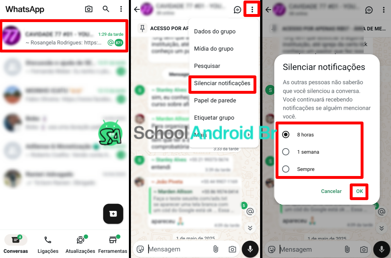 Como parar notificações de '@todos' no WhatsApp e evitar distrações - School Android Br Como silenciar notificações de grupos no WhatsApp