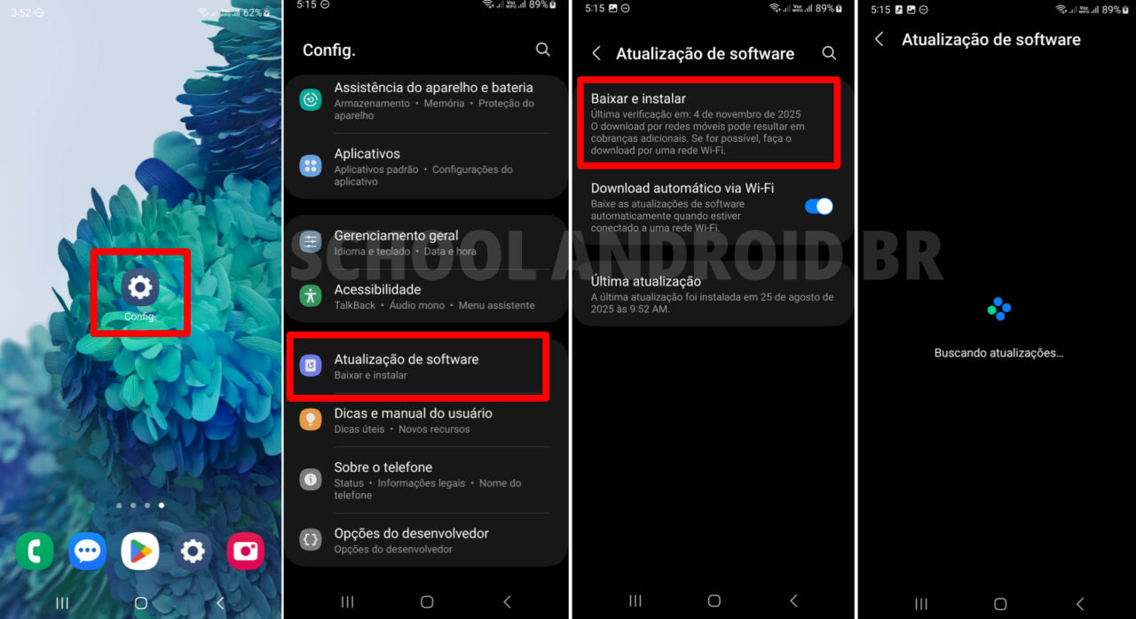 Como atualizar Samsung