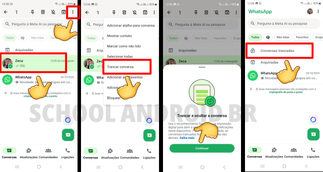 Como ativar pasta trancada no WhatsApp