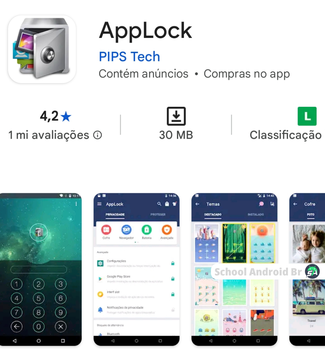 Imagem ilustração Google Play Store aplicativo AppLock