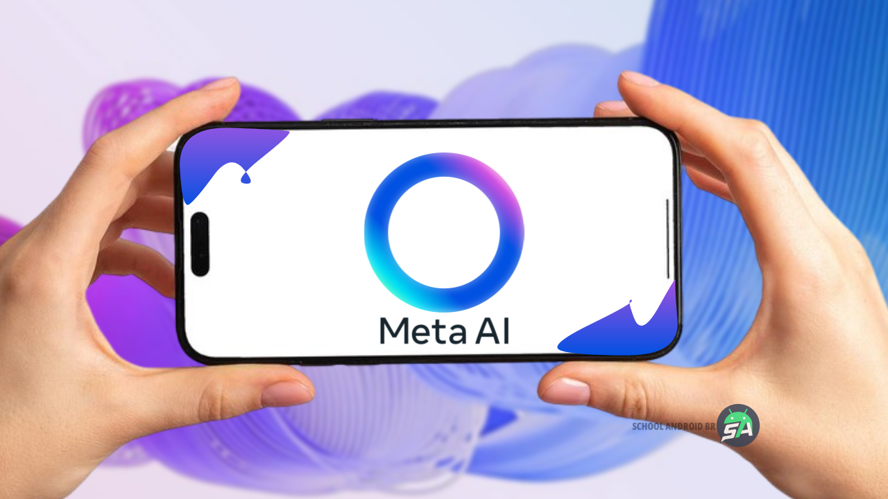 Meta AI logo na tela do celular