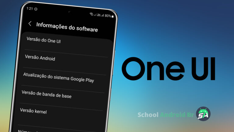 One UI tela de informações do software