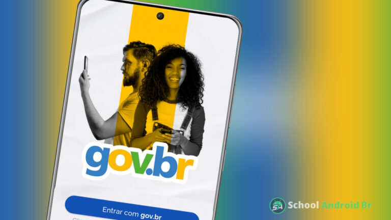 Tela inicial do aplicativo Gov.br no celular Android