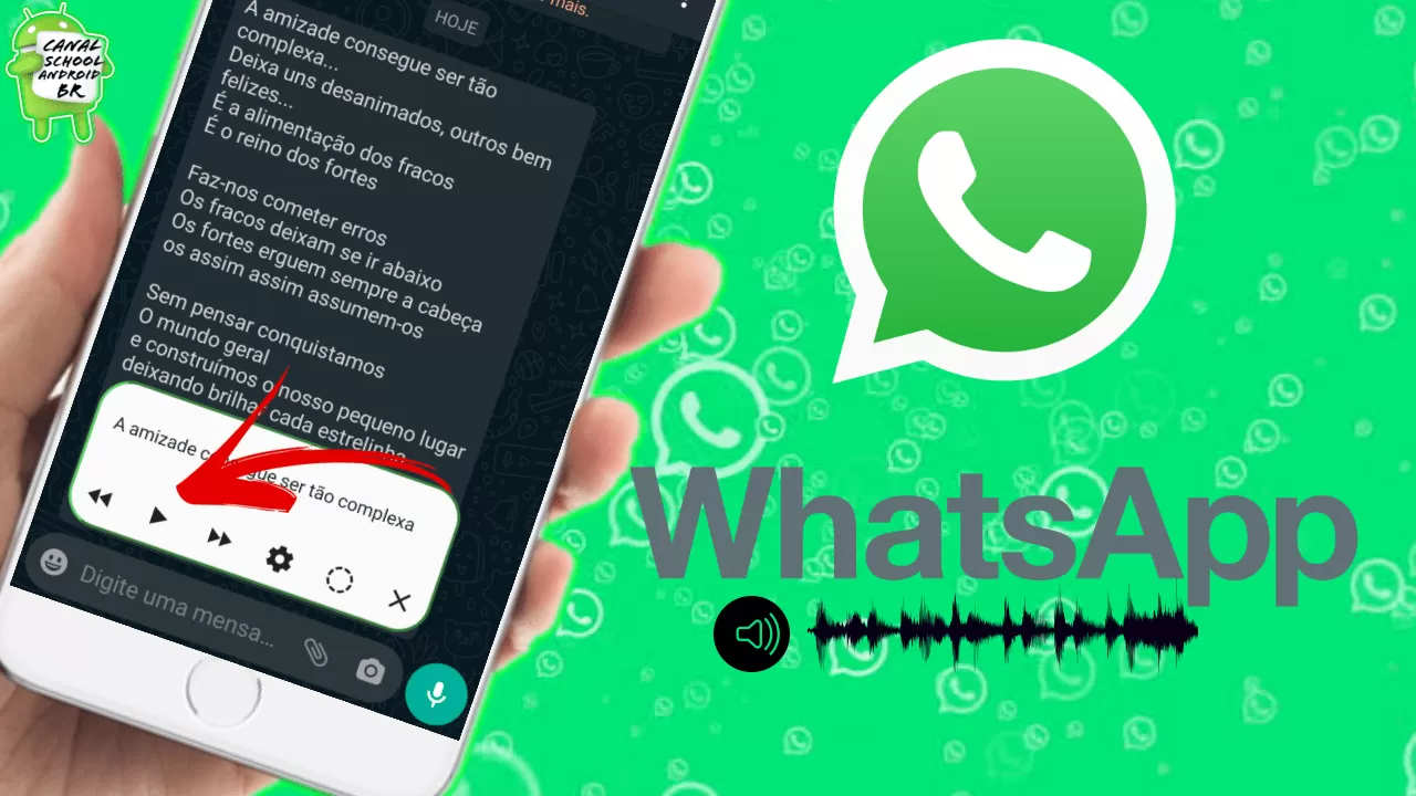 WhatsApp como converter texto em áudio