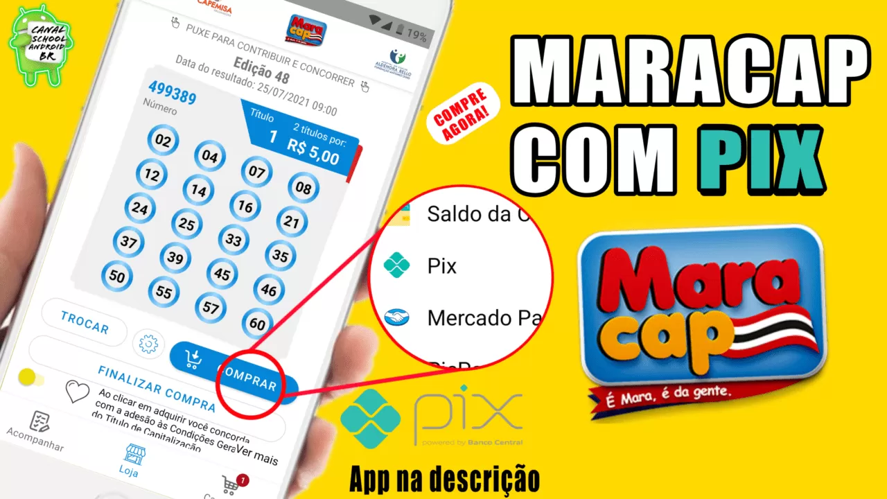 Maracap como comprar com o pix pelo App