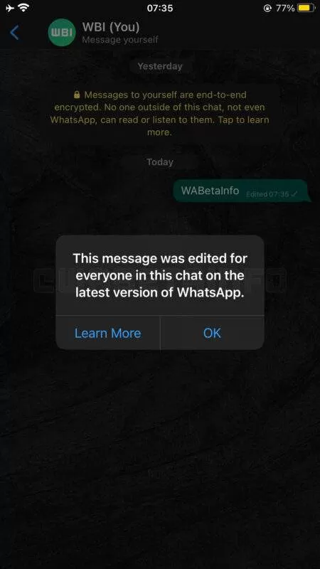 WhatsApp (beta) para iOS, o que há de novo? versão 23.6.0.74