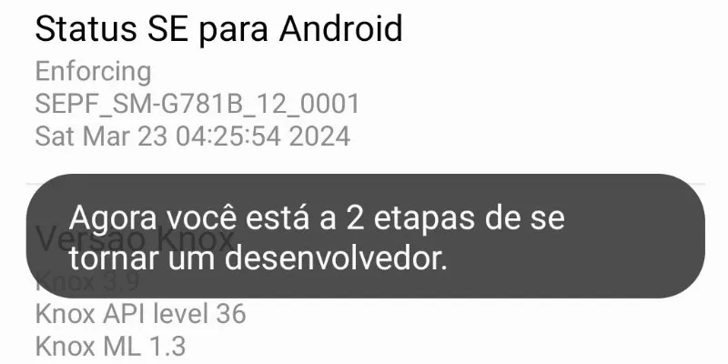 Ativando modo desenvolvedor no Android