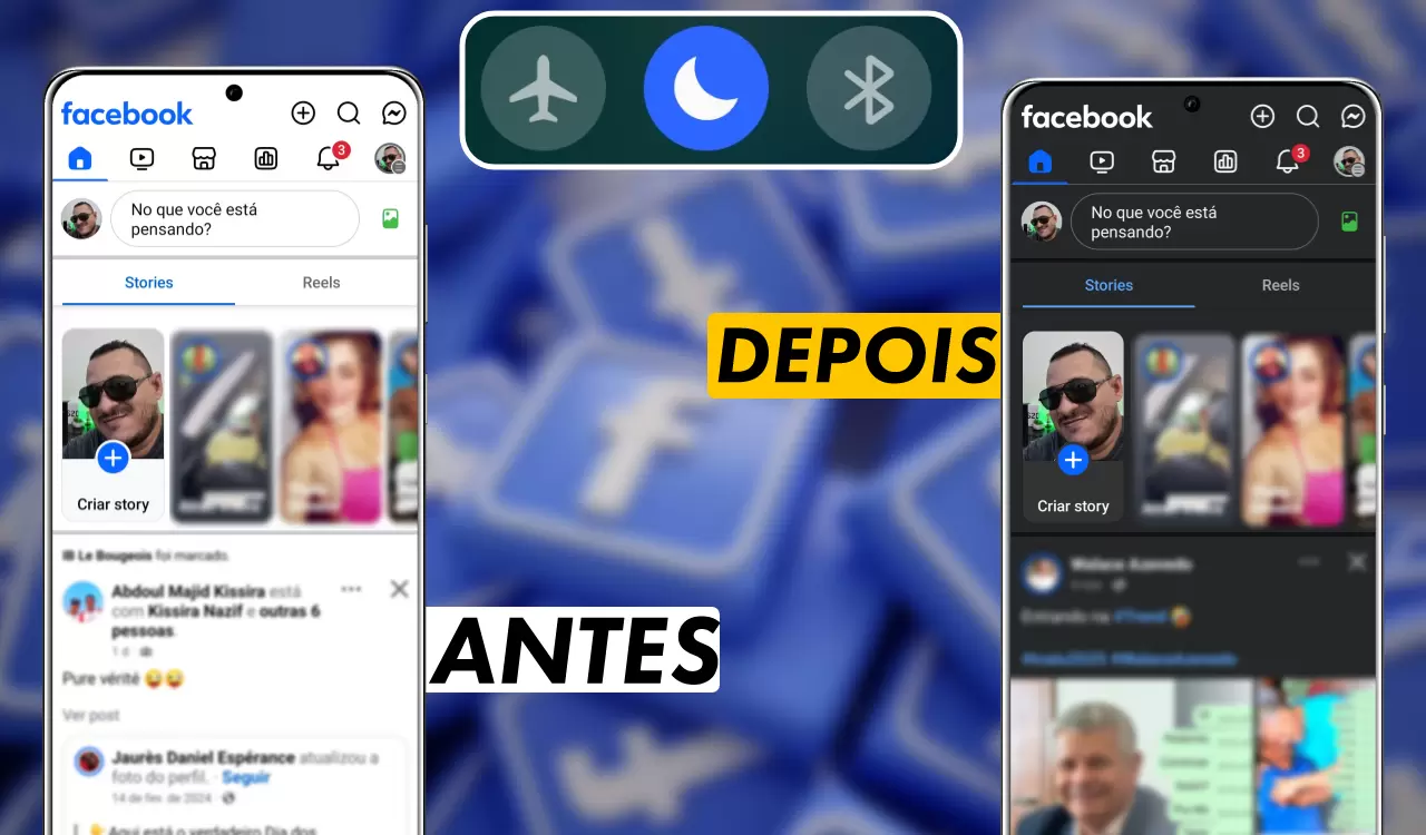 Facebook não ativa o modo escuro automaticamente